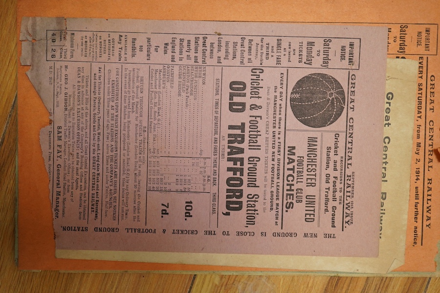 A collection of 19th and early 20th century railway related documents including 1893 South Western Railway route map incorporating a railway map of the Isle of Wight, a document relating to South Western railway lines sh